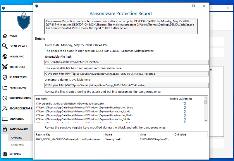 tsplus advanced security features