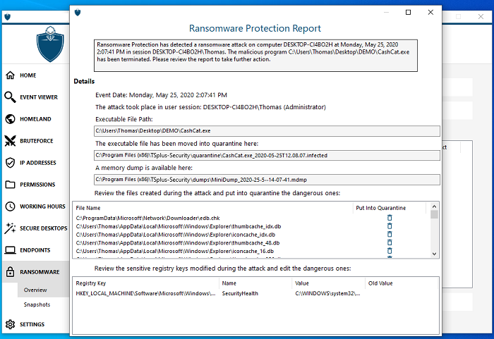 tsplus advanced security questionnaire